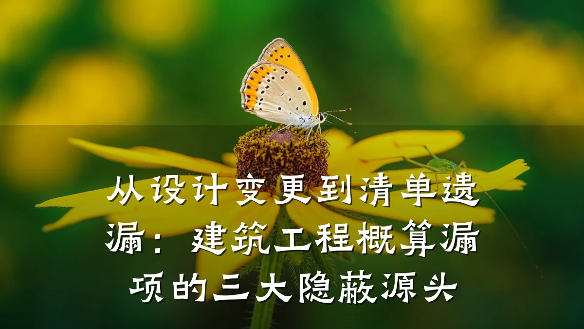 从设计变更到清单遗漏:建筑工程概算漏项的三大隐蔽源头