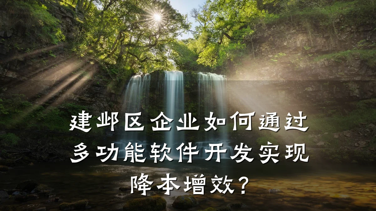 建邺区企业如何通过多功能软件开发实现降本增效?
