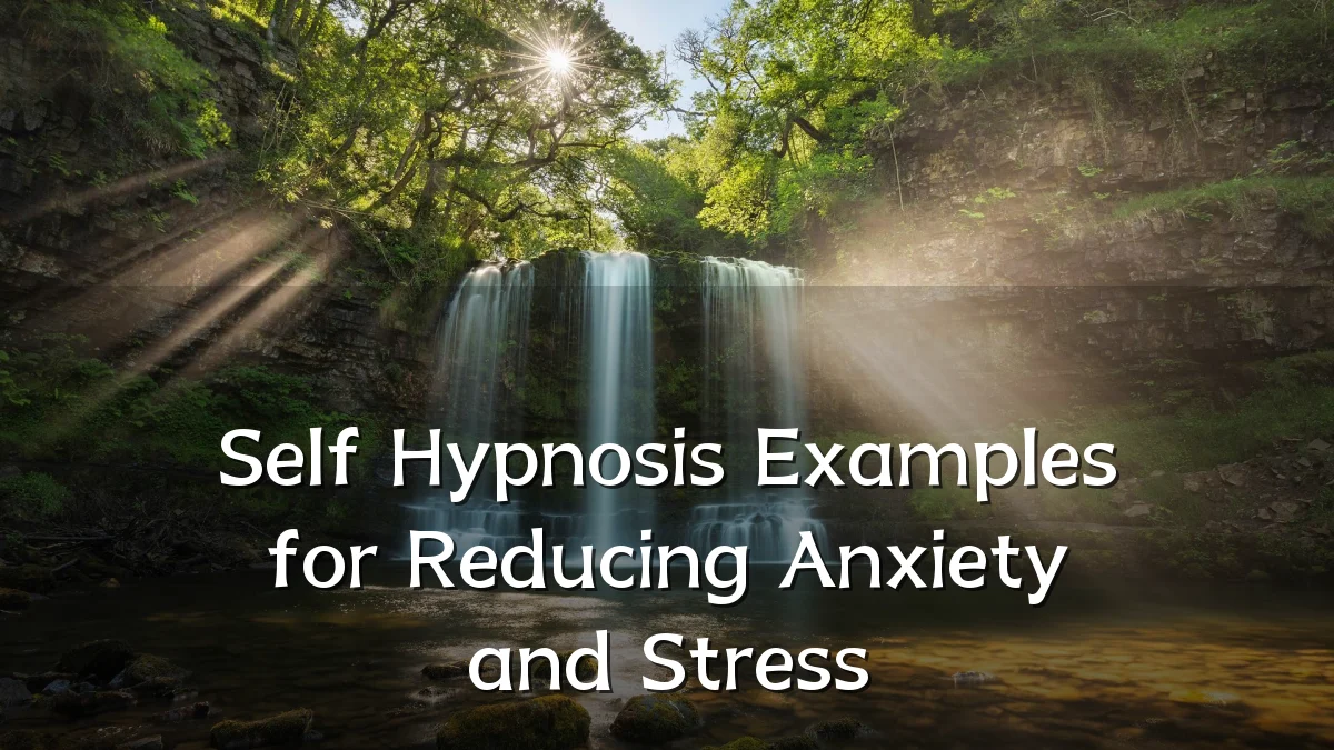 Self Hypnosis Examples for Reducing Anxiety and Stress