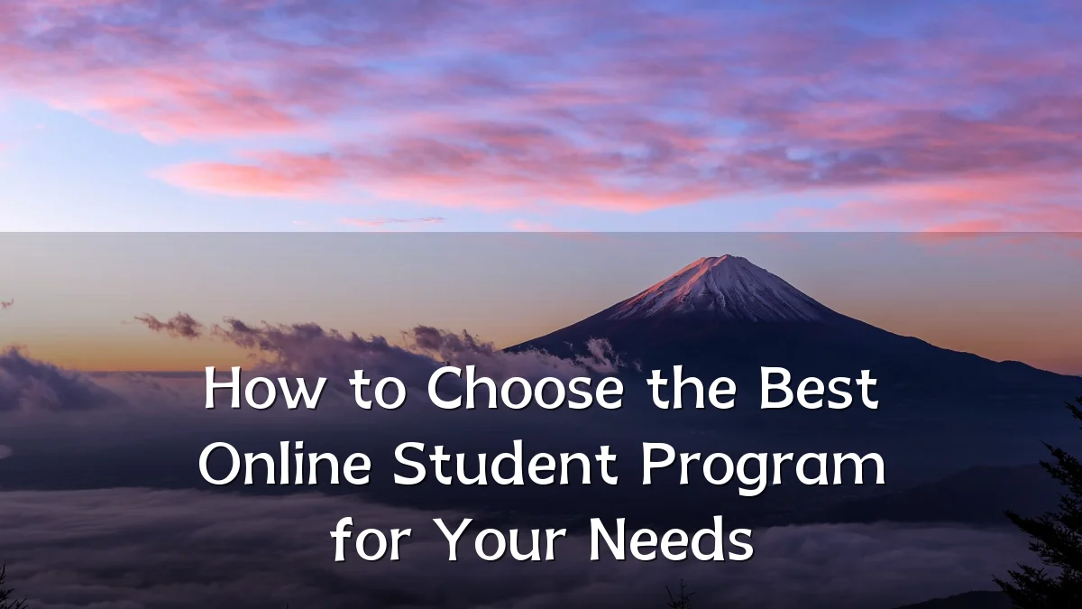 How to Choose the Best Online Student Program for Your Needs